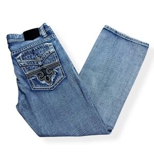 Xtreme Couture Affliction Jeans Men's 34x32 Baggy Distressed Flap Pocket Y2K 90s